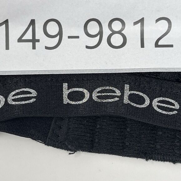 Bebe Intimates Bra Size 34C Black Lace Padded Longline Corset Mesh Back - Picture 6 of 7